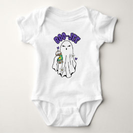 Boo-Jee Schattigee Halloween Ghost met ijskoffie Romper
