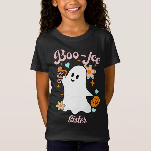 Boo-Jee Sister | Retro Ghost T-shirt (Voorkant)