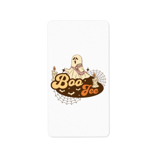 Boo-Jee spook Halloween grappig Etiket (Voorkant)