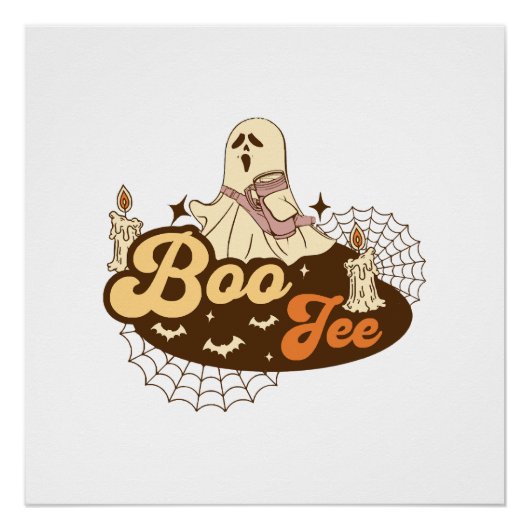 Boo-Jee spook Halloween grappig Perfect Poster (Voorkant)