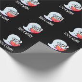 Boo-k Worm Funny Bookworm Ghost Pun Dark BG Cadeaupapier (Hoek)