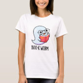 Boo-k Worm Funny Halloween Bookworm Ghost Pun T-shirt (Voorkant)
