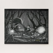 Boo Kat Chases a Fairy Jigzaag Puzzle Legpuzzel (Horizontaal)