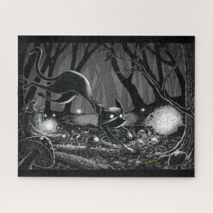 Boo Kat Chases a Fairy Jigzaag Puzzle Legpuzzel