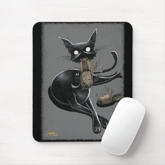 Boo Kat Eats Slippers Muismat (Met muis)