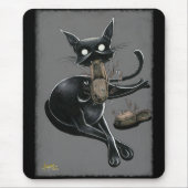 Boo Kat Eats Slippers Muismat (Voorkant)
