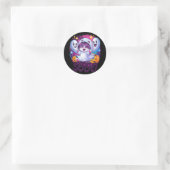 Boo kat geest  ronde sticker (Tas)