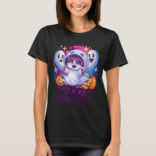 Boo kat geest  t-shirt (Voorkant)