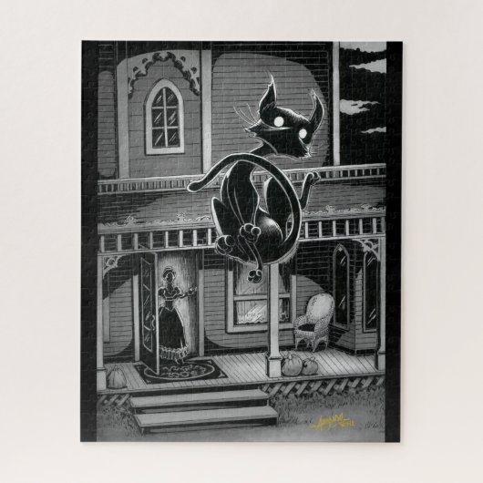 Boo Kat Goes Flying Jigzaag Puzzle Legpuzzel (Verticaal)