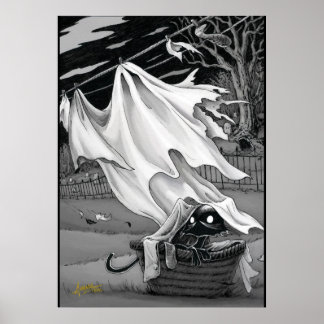 Boo-Kat helpt bij Poster wasgoed