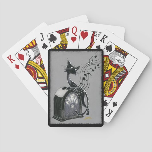 Boo Kat hoort de muziekafspeelkaarten Pokerkaarten (Achterkant)