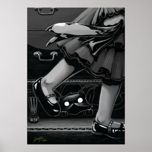 Boo Kat huurt onder het Poster Meubilair (Voorkant)