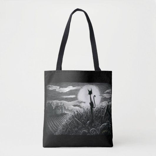 Boo-Kat in de Moonlight-Canvas tas (Voorkant)