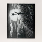 Boo-Kat in de Moonlight Jigzaag Puzzle Legpuzzel (Verticaal)