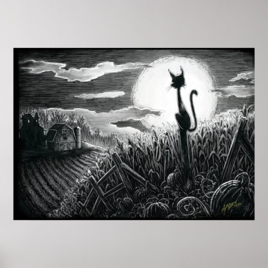 Boo-Kat in het Poster Moonlight (Voorkant)