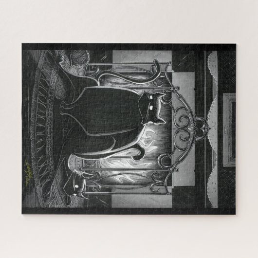 Boo Kat krijgt een sat op de puzzel (Horizontaal)