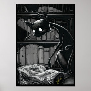 Boo Kat leest dun Poster