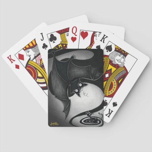 Boo-Kat met een dizzy BBT-speelkaart Pokerkaarten (Achterkant)