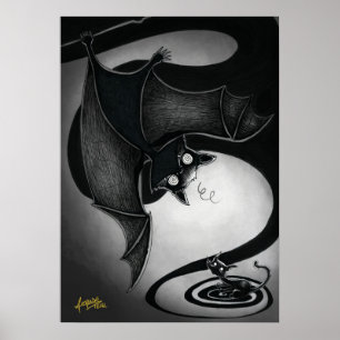 Boo Kat met een duizelig Poster