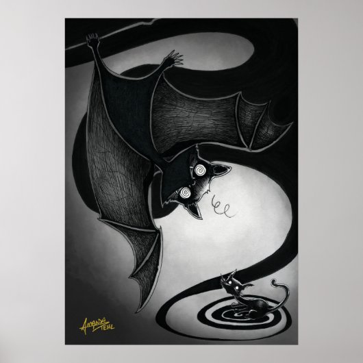 Boo Kat met een duizelig Poster (Voorkant)