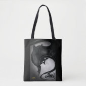 Boo Kat met een duizelige bat Canvas tas (Voorkant)