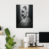Boo Kat met haar Ghost Poster (Thuiskantoor)