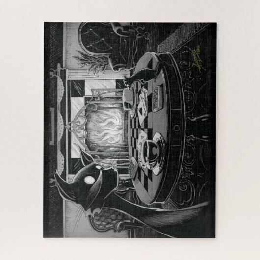 Boo Kat Plays Kaarten Jigzaag Puzzle Legpuzzel (Verticaal)