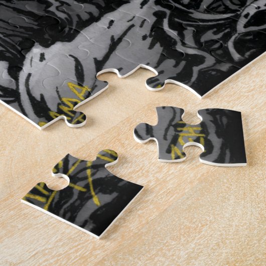 Boo Kat Stalks a Raven Jigzaag Puzzle Legpuzzel (Zijkant)