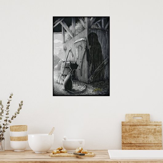 Boo Kat Stares bij het Poster Shadows (Keuken)