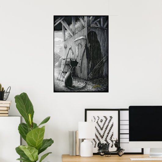 Boo Kat Stares bij het Poster Shadows (Thuiskantoor)