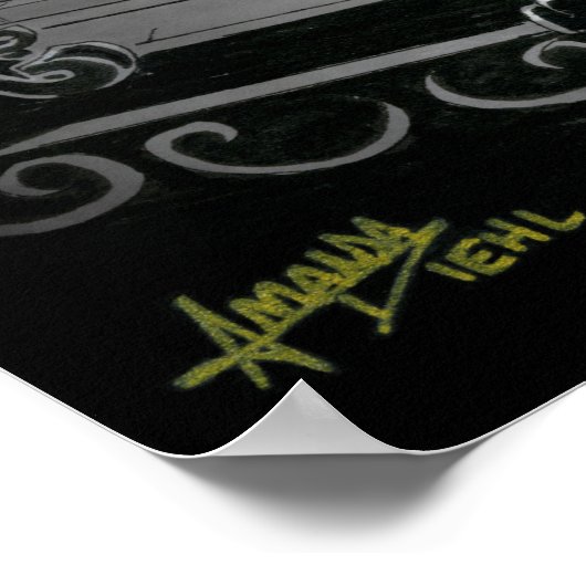 Boo Kat ziet er uit in een donker spiegelbeeld Pos Poster (Hoek)