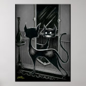 Boo Kat ziet er uit in een donker spiegelbeeld Pos Poster (Voorkant)
