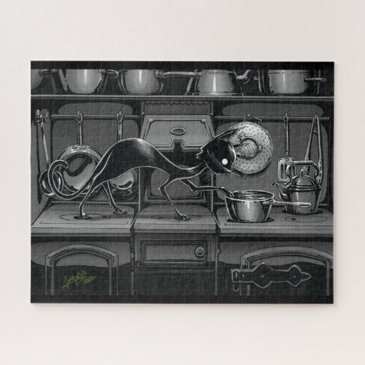 Boo Kat ziet wat er aan het koken is Legpuzzel (Horizontaal)