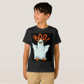 Boo. Kinder donkere T-shirt (Voorkant volledig)