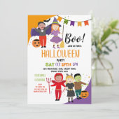 Boo Kinder Halloween Kostuum Fancy Dress Party Kaart (Staand voorkant)