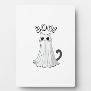 Boo Kitty Cute Geest Kat Halloween Spooky Kitten T Fotoplaat