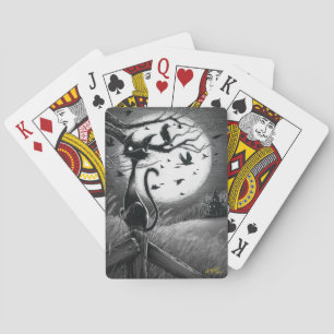 Boo Kitty voelt een onheilspellende wind speelkaar Pokerkaarten