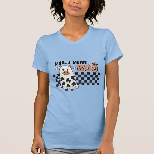 Boo Koe Halloween Spookkostuum T-shirt (Voorkant)