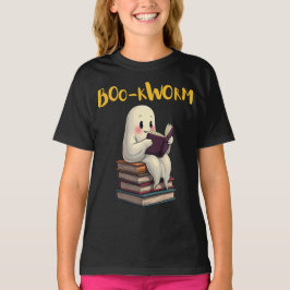Boo-kworm Lees Verder Boeken Ghost Reading Hallowe T-shirt