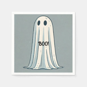 BOO! Laken Geest Vintage Groen Halloween Feestje Servet