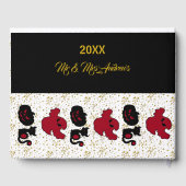 BOO Land Halloween Bash Black Cat Gold Glitter Gastenboek (Achterkant)