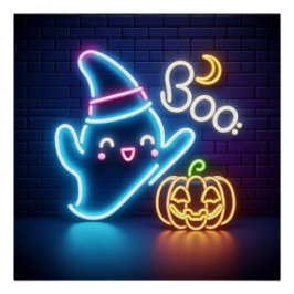 BOO Lazy Halloween Ghost Perfect Poster
