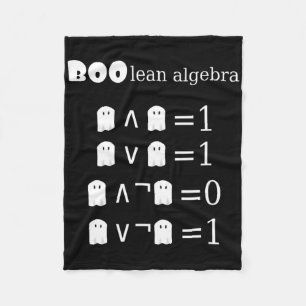 Boo-lean Algebra Halloween Wiskunde Fleece Deken