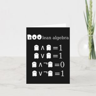 Boo-lean Algebra Halloween Wiskunde Kaart