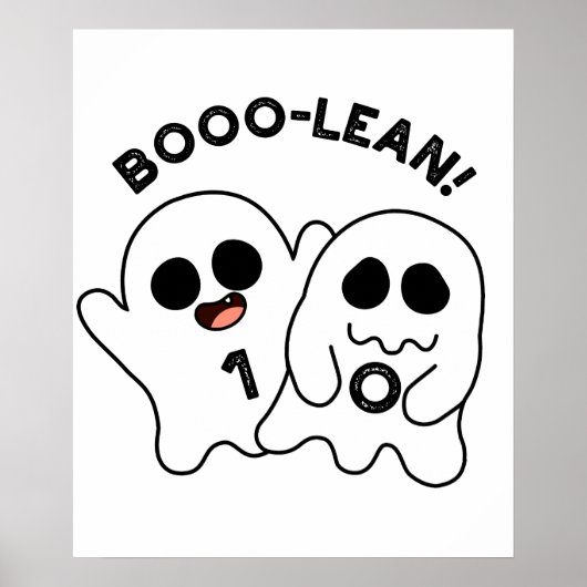 Boo-lean Funny Computer Ghost Boolean Pun Poster (Voorkant)