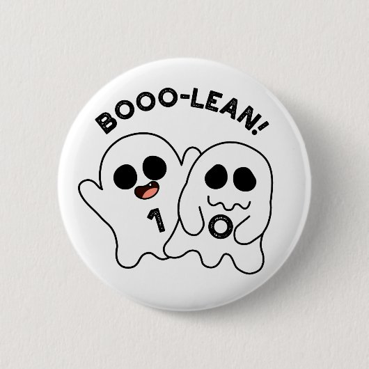 Boo-lean Funny Computer Ghost Boolean Pun Ronde Button 5,7 Cm (Voorkant)