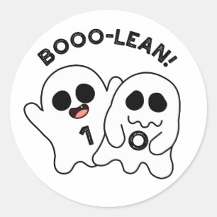 Boo-lean Funny Computer Ghost Boolean Pun Ronde Sticker
