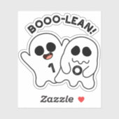 Boo-lean Funny Computer Ghost Boolean Pun Sticker (Vel)