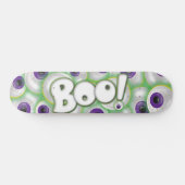 Boo Lettering Paars Ggloster Eyeballen Skateboard (Horizontaal)