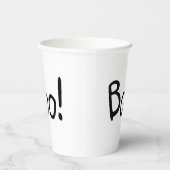 Boo leuke, eenvoudige handgeschreven typografie Ha Papieren Bekers (Rechts)